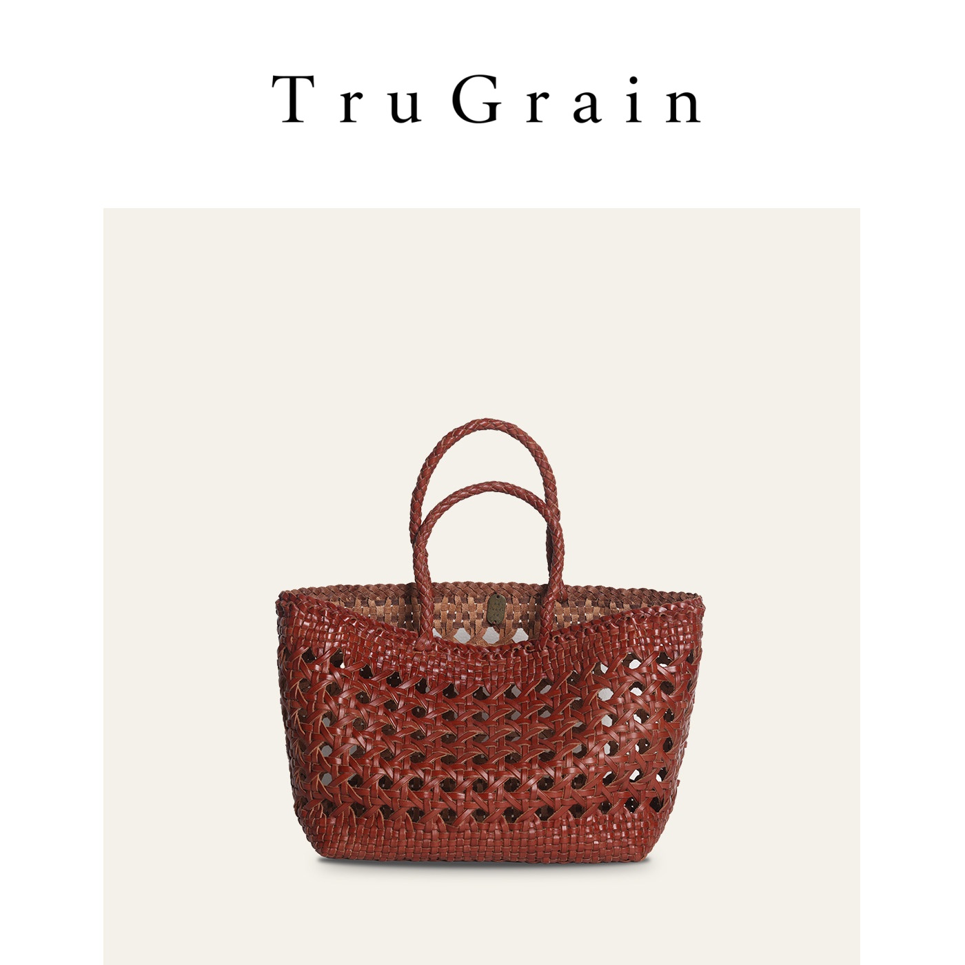 TG-008 handwoven leather tote bag