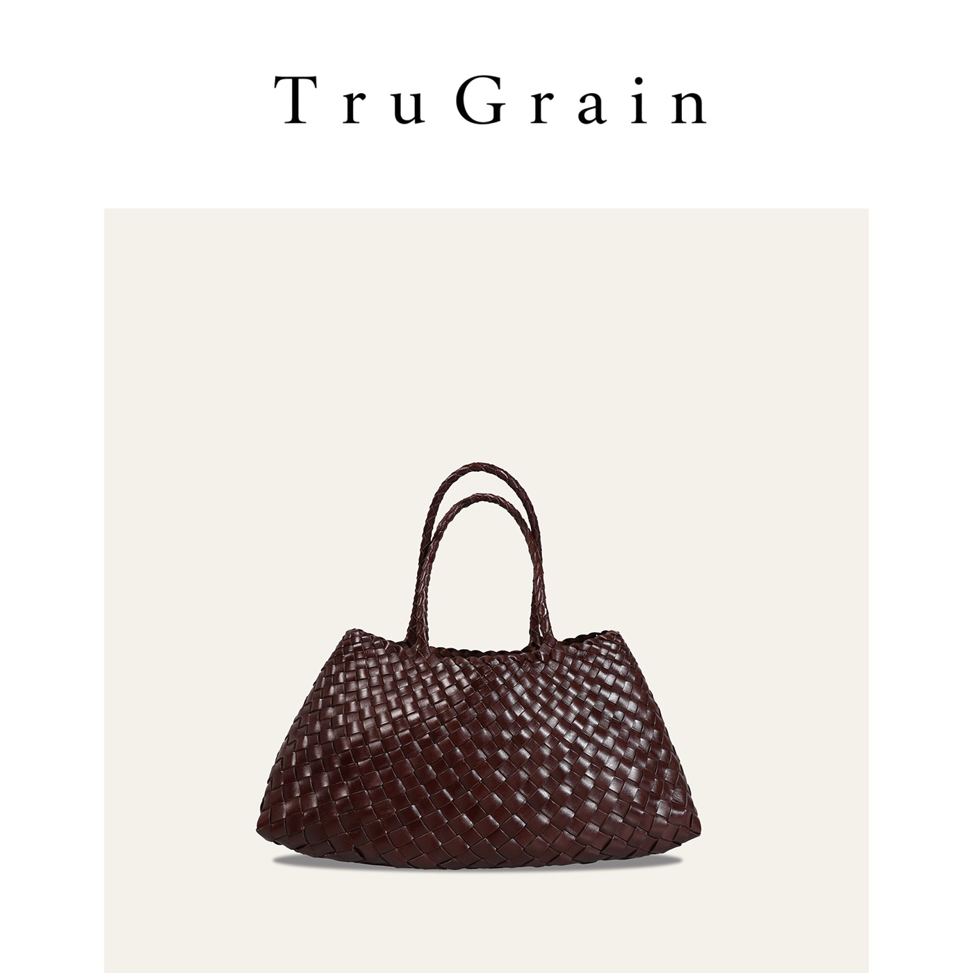TG-020 handwoven leather tote bag