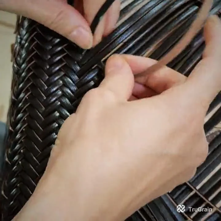 Artisans hand-weaving leather bags and the TruGrain sample showroom